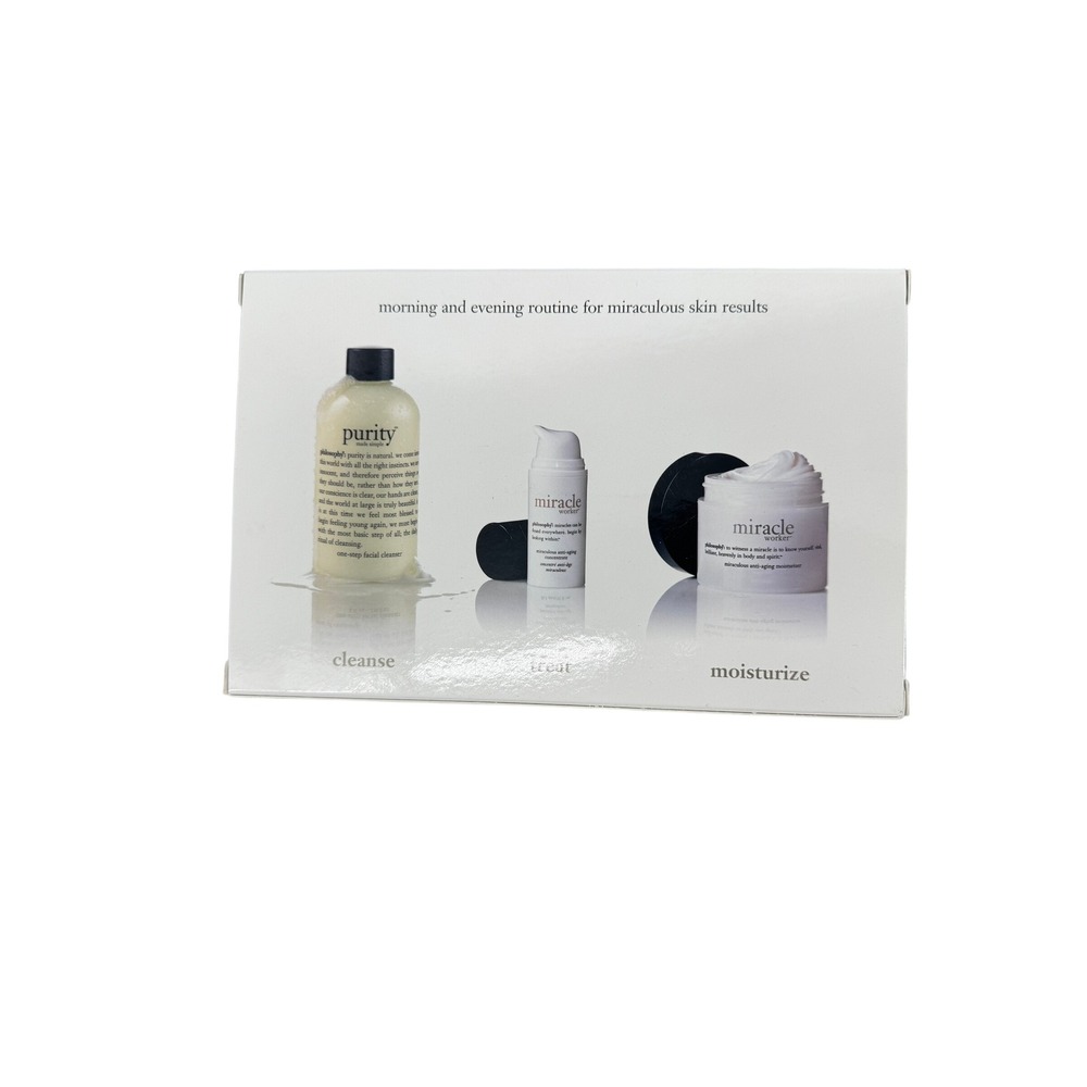Philosophy Box of Miracles Women Set White Anti-Aging Trio Purity Miracle Worker